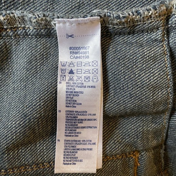 Forever 21 Denim Jean Jacket with Knit Sweater Arms - Picture 9 of 9